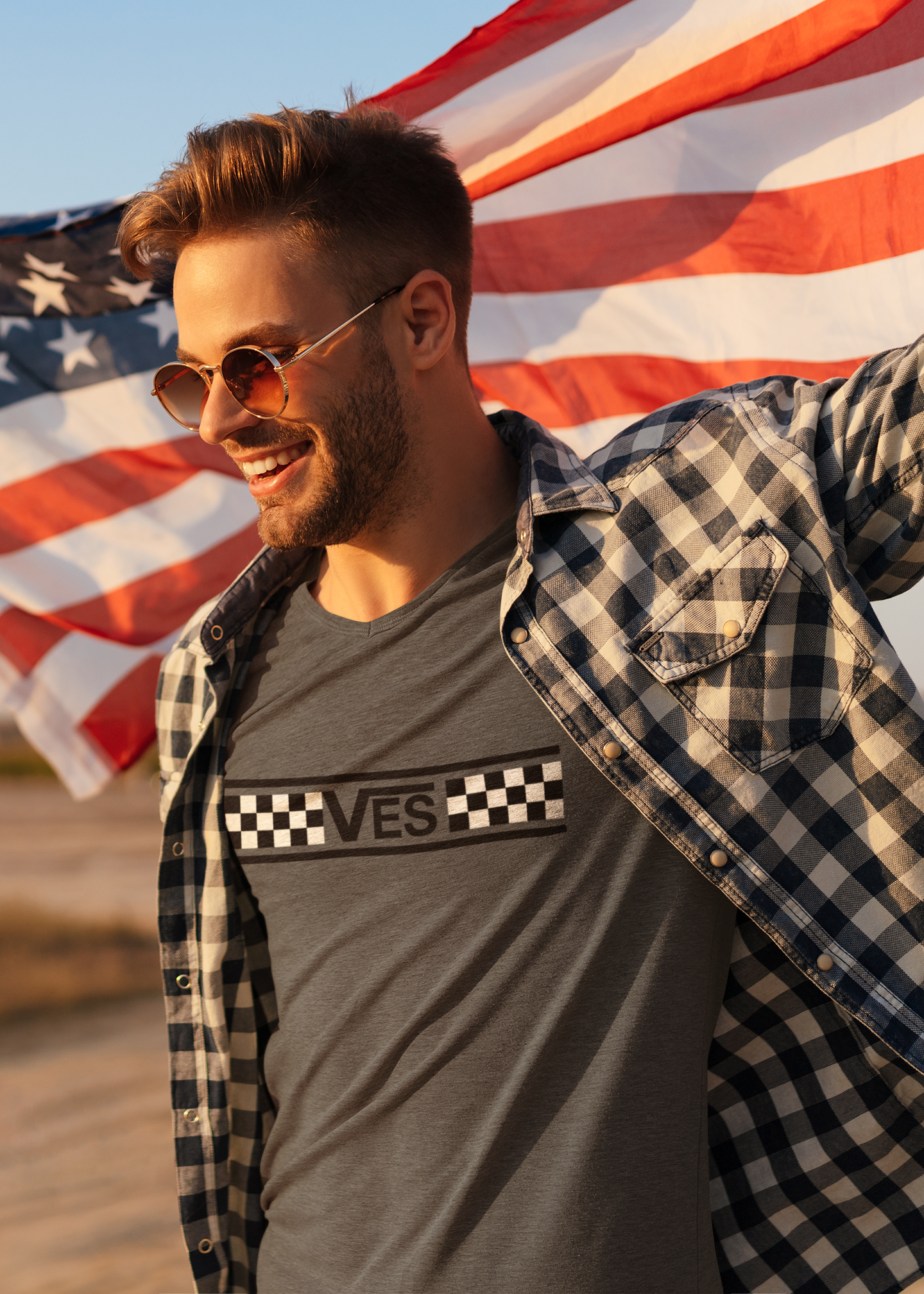 Checkered - Adult T-shirt