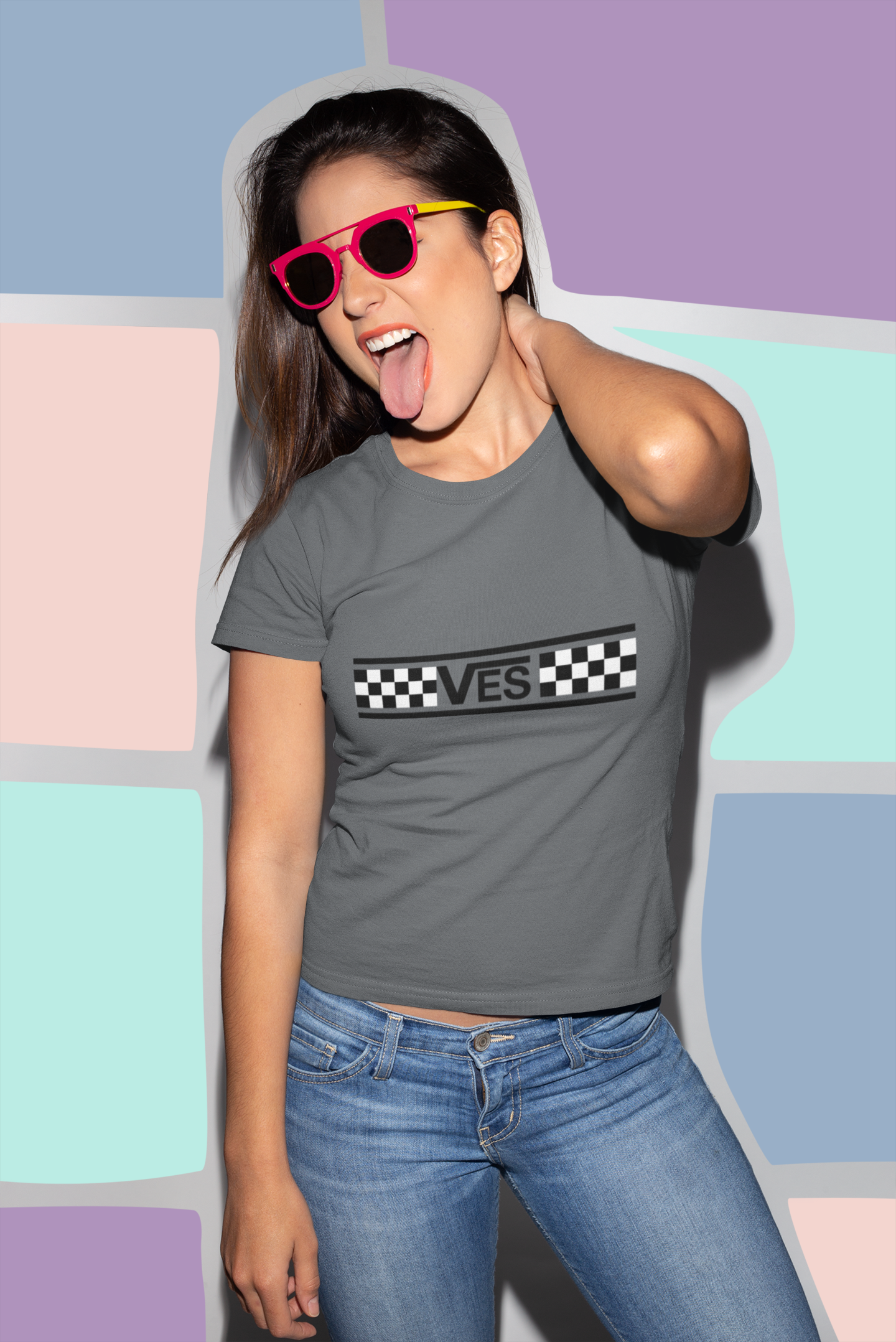 Checkered - Adult Women's T-shirt