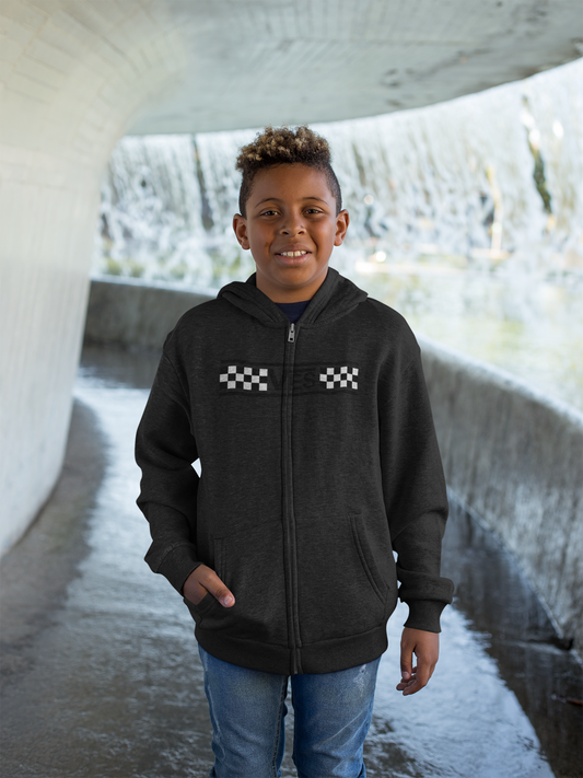 Checkered - Youth Full-Zip Hoodie