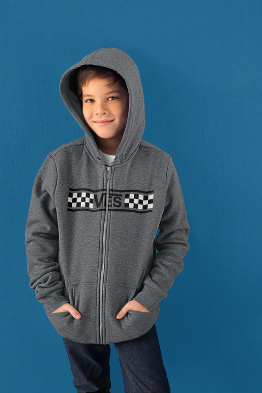 Checkered - Youth Full-Zip Hoodie