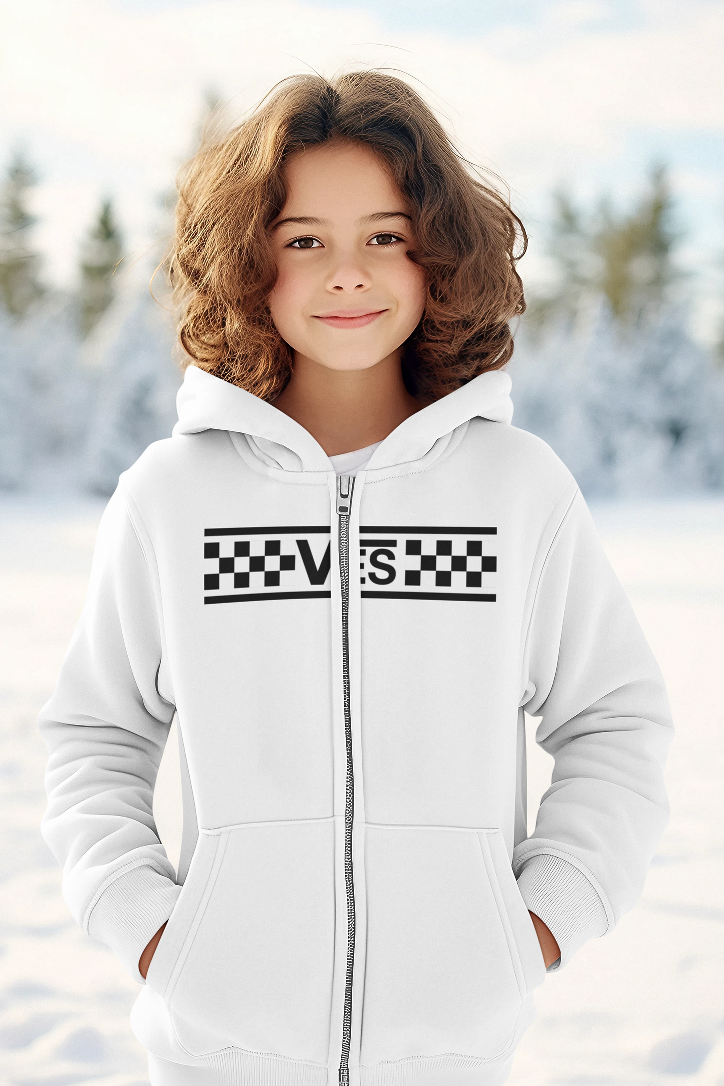 Checkered - Youth Full-Zip Hoodie