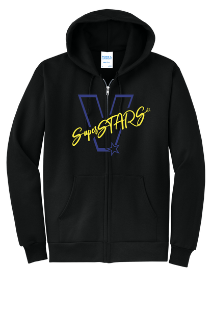 Big V - Adult Zip Hoodie - Black