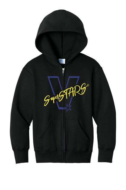 Big V - Youth Zip Hoodie - Black