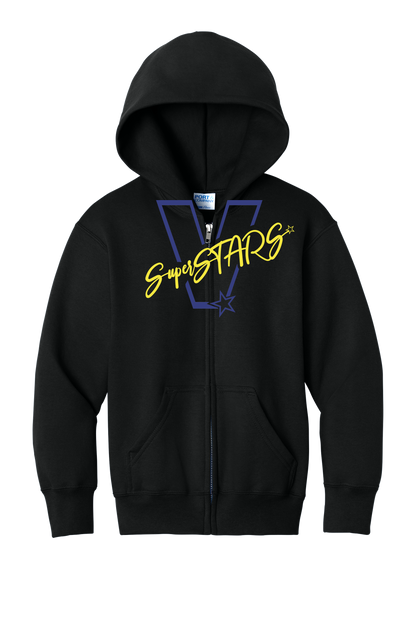 Big V - Youth Zip Hoodie - Black