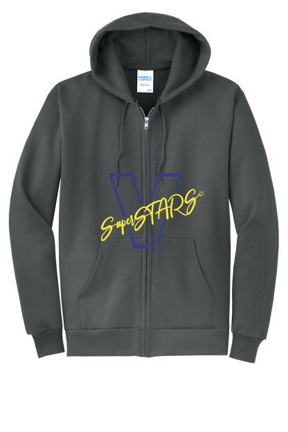 Big V - Youth Zip Hoodie - Charcoal