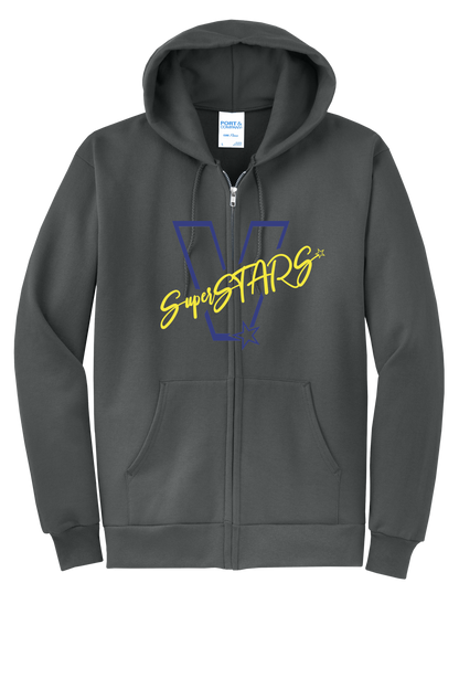 Big V - Youth Zip Hoodie - Charcoal