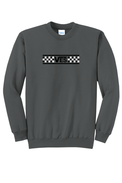 Checkered - Adult Crew - Charcoal