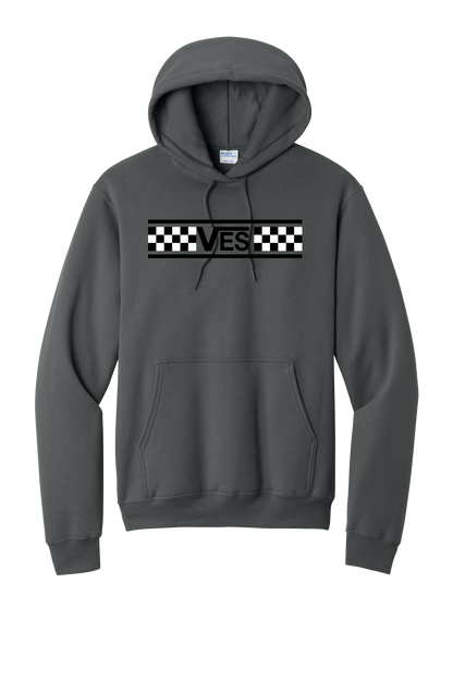 Checkered - Adult Hoodie - Charcoal