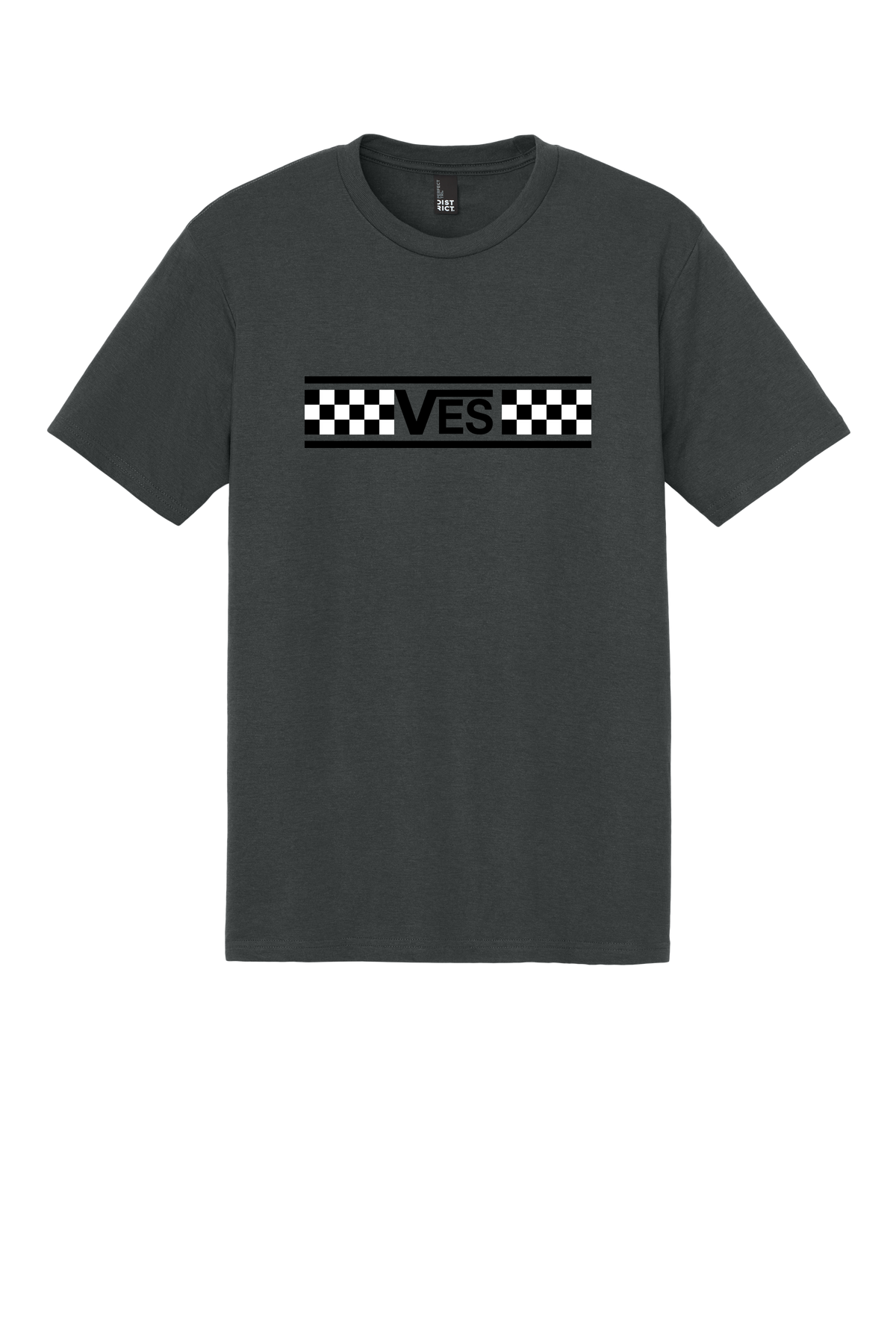 Checkered - Adult Tee - Charcoal