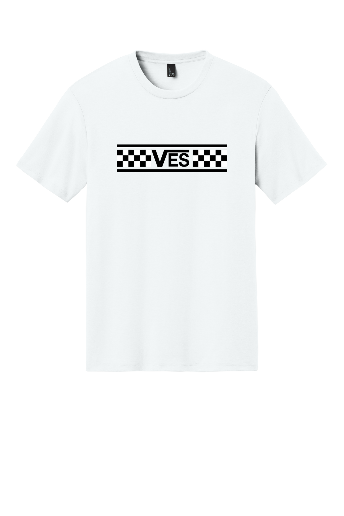 Checkered - Adult Tee - White