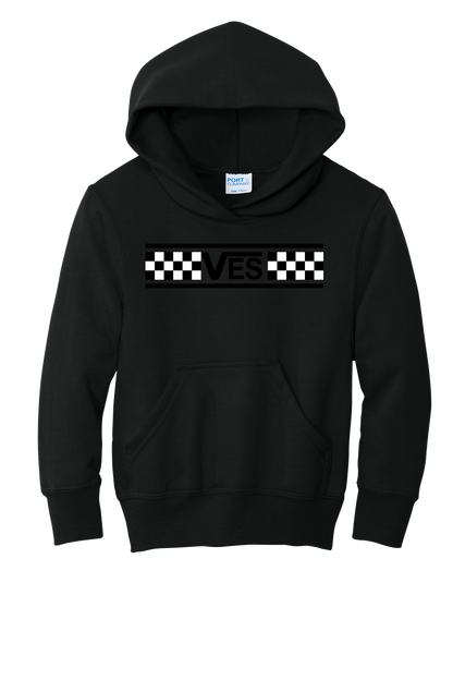 Checkered - Youth Hoodie - Black