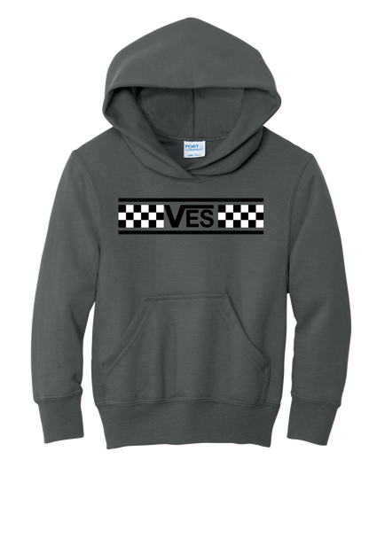 Checkered - Youth Hoodie - Charcoal