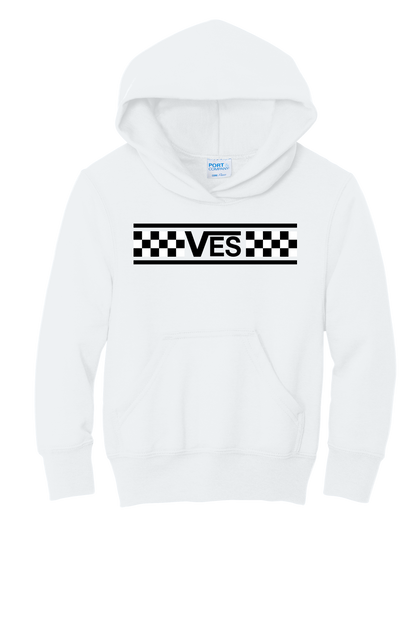 Checkered - Youth Hoodie - White
