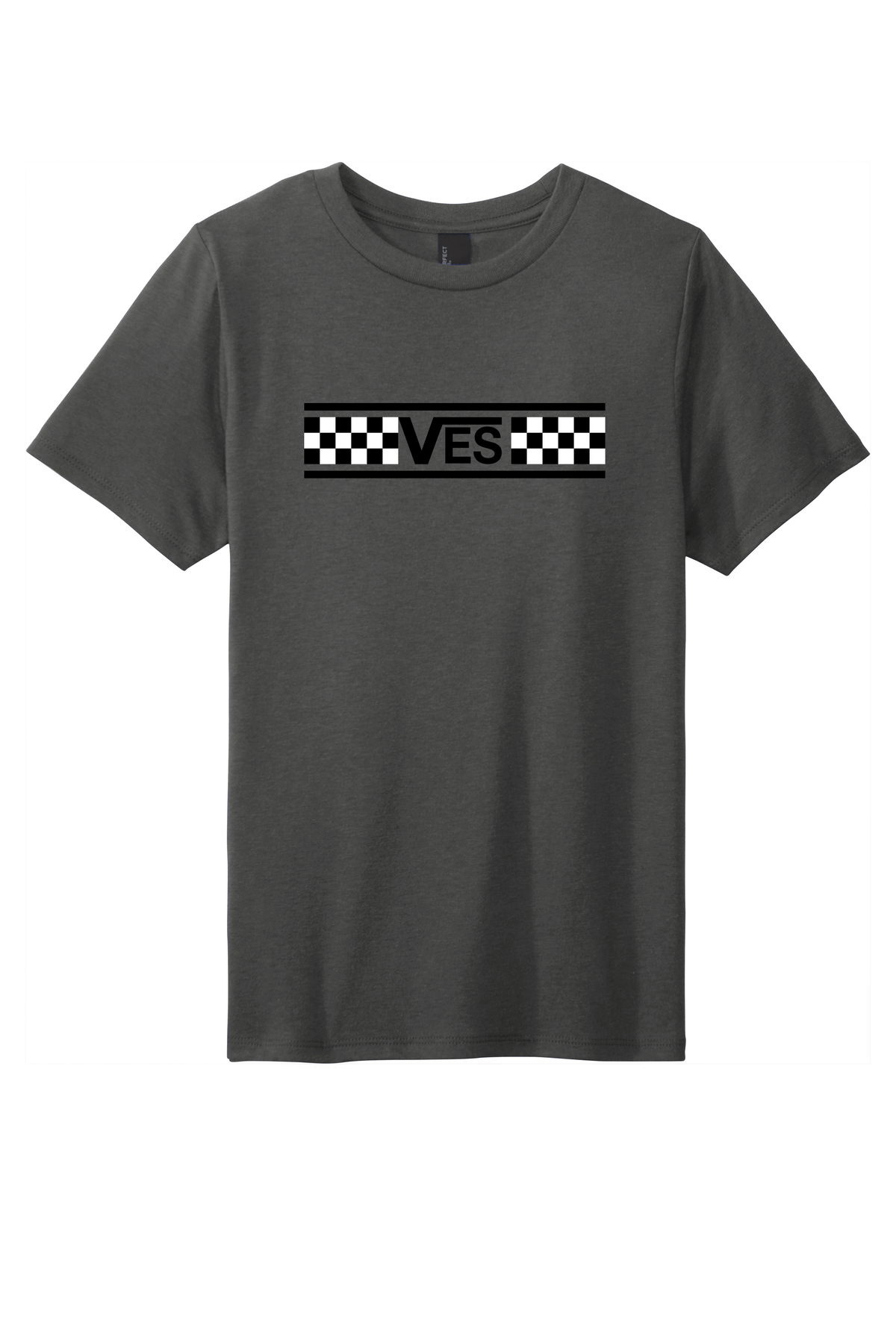 Checkered - Youth Tee - Charcoal