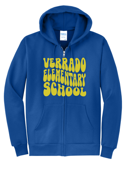 Groovy - Adult Zip Hoodie - Royal Blue