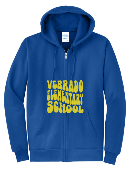 Groovy - Youth Zip Hoodie - Royal Blue