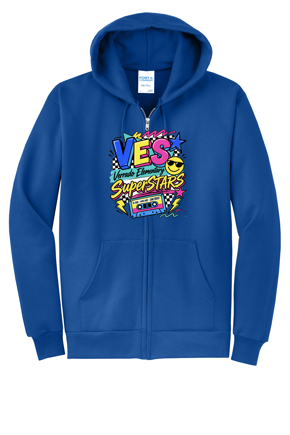 Rad - Adult Zip Hoodie - Royal Blue