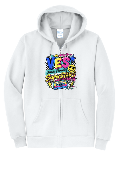Rad - Adult Zip Hoodie - White