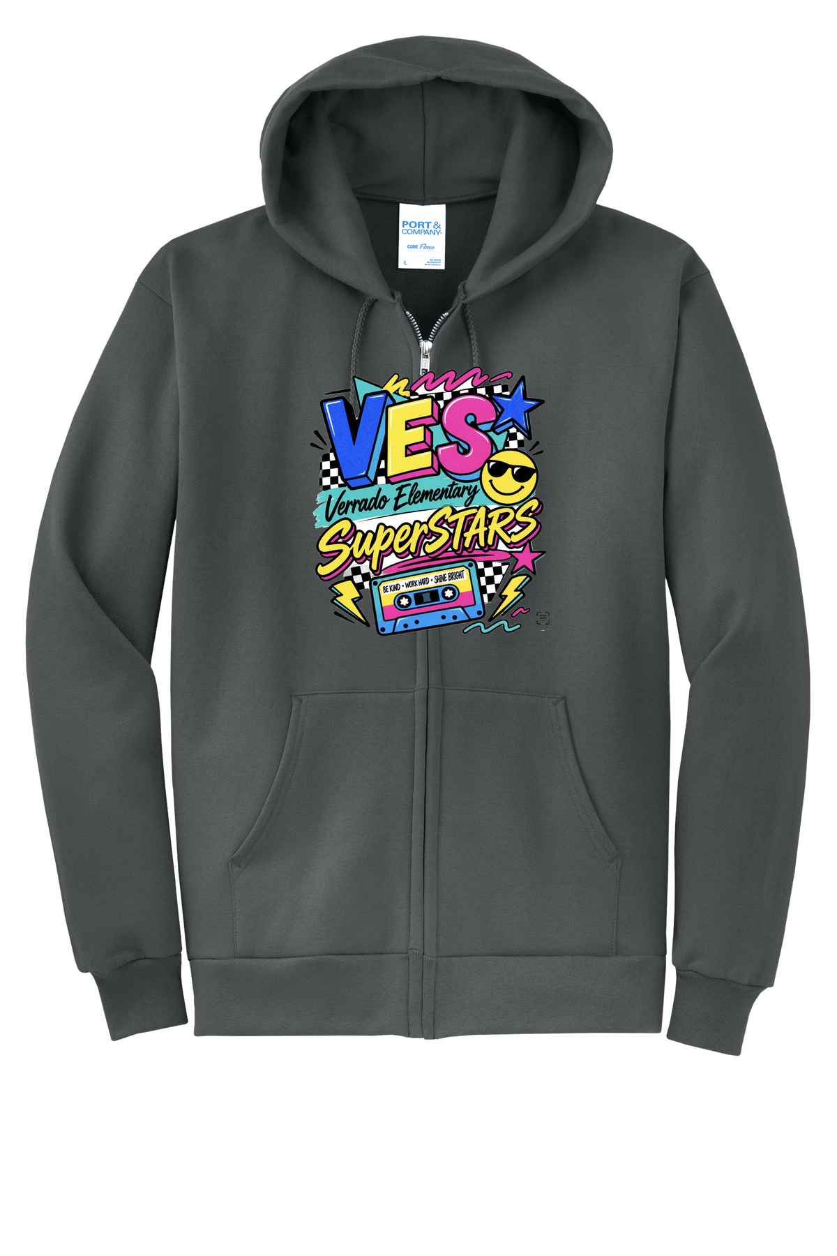 Rad - Youth Zip Hoodie - Charcoal