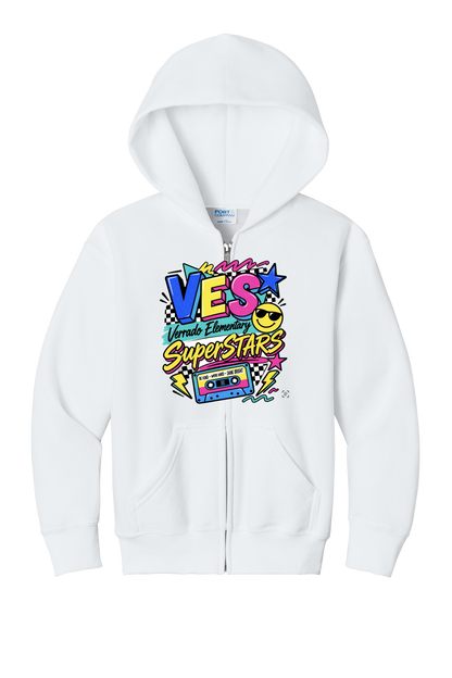 Rad - Youth Zip Hoodie - White