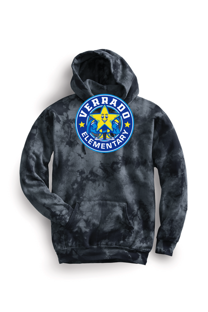 Sparky Stamp - Adult Hoodie - Tie-Dye Black