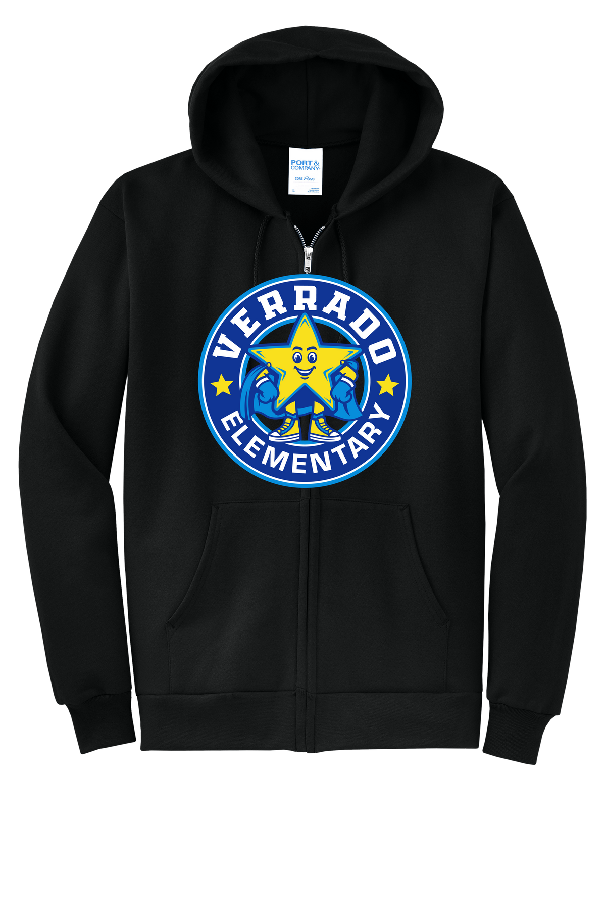 Sparky Stamp - Adult Zip Hoodie - Black
