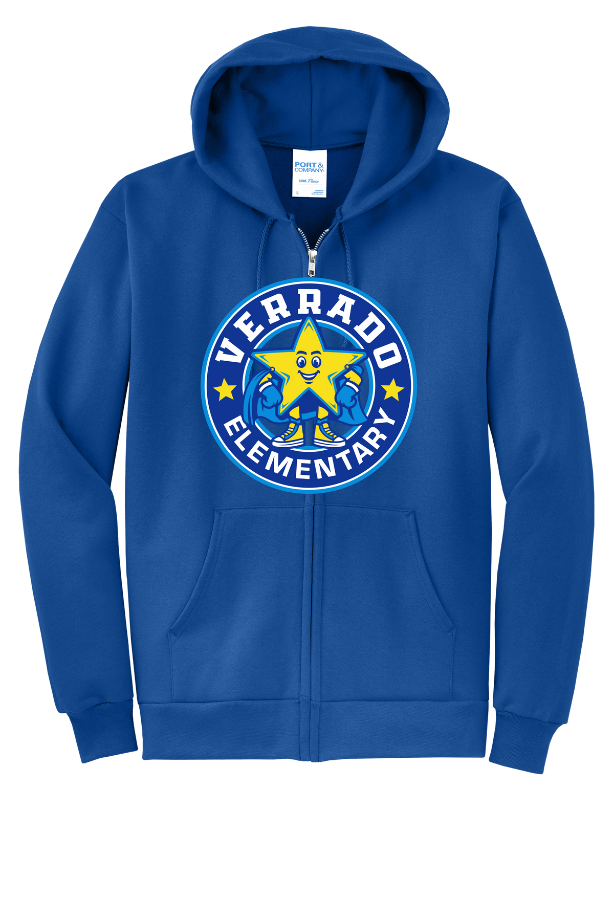 Sparky Stamp - Adult Zip Hoodie - Royal Blue