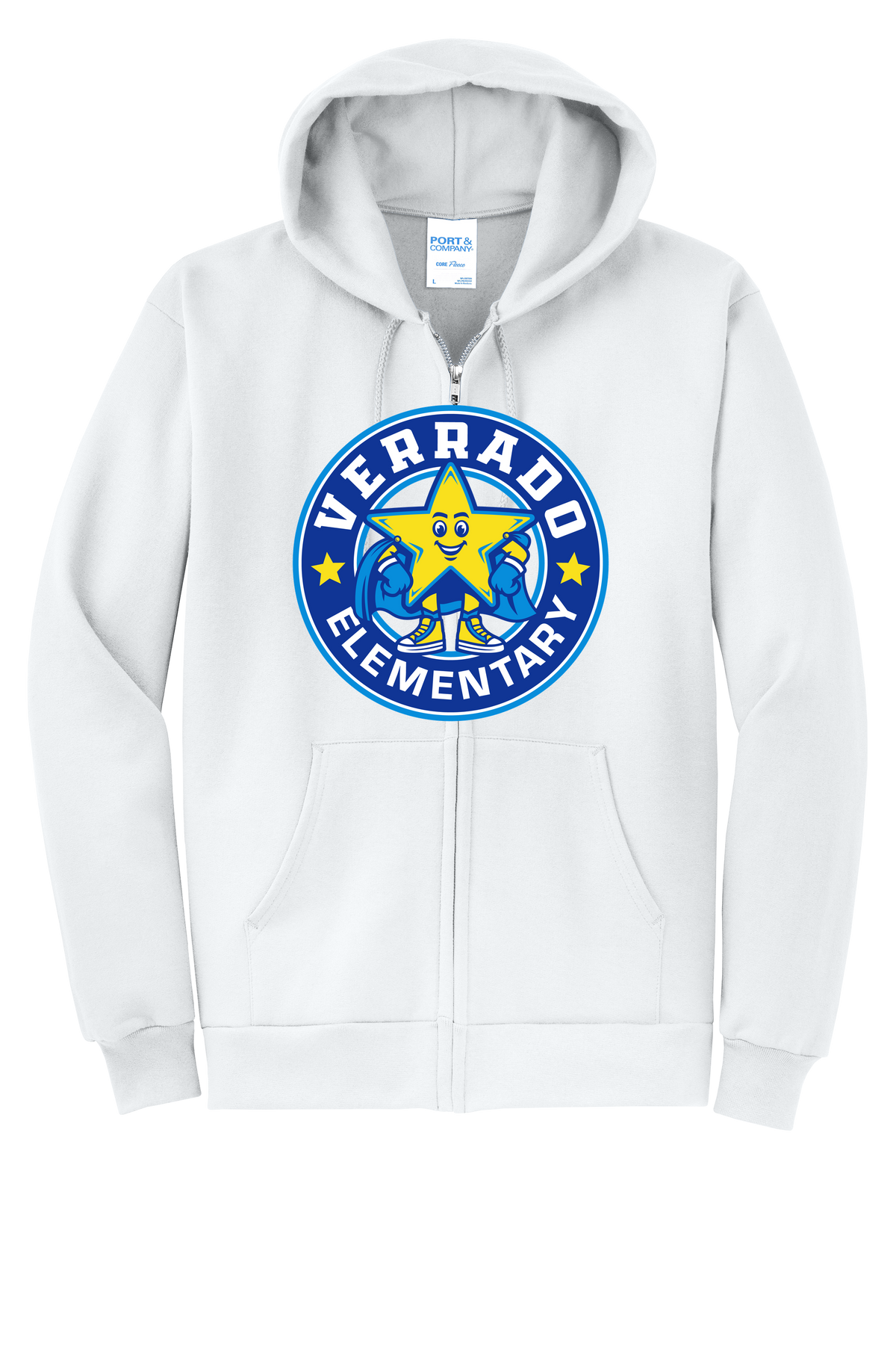 Sparky Stamp - Adult Zip Hoodie - White
