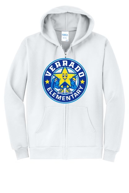 Sparky Stamp - Adult Zip Hoodie - White