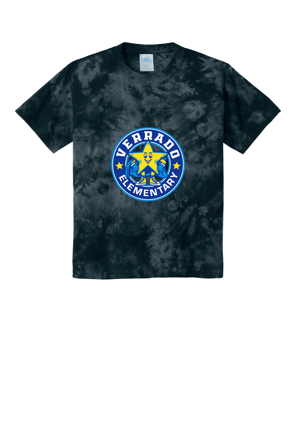 Sparky Stamp - Youth Tee - Tie-Dye Black