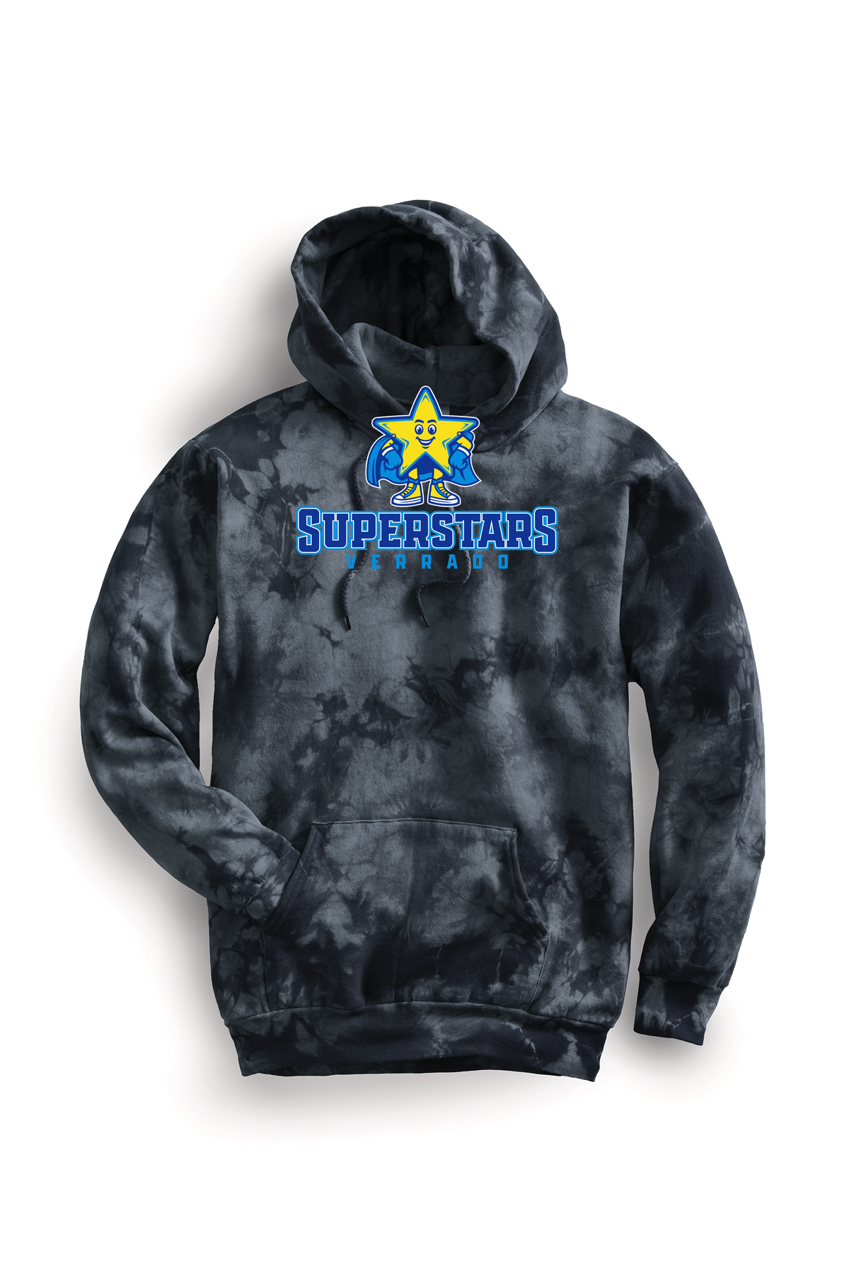 Sparky Varsity - Adult Hoodie - Tie-Dye Black