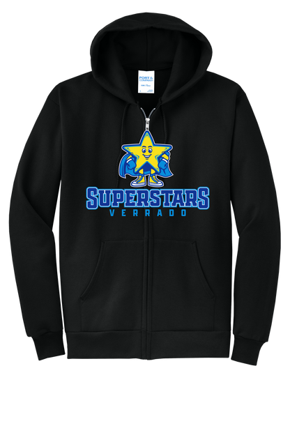 Sparky Varsity - Adult Zip Hoodie - Black