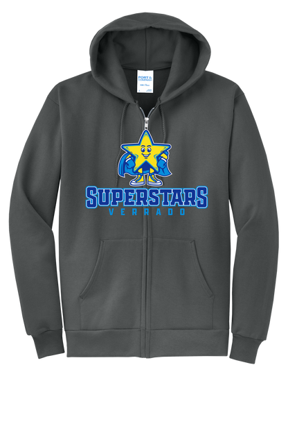 Sparky Varsity - Adult Zip Hoodie - Charcoal