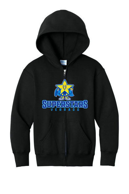Sparky Varsity - Youth Zip Hoodie - Black