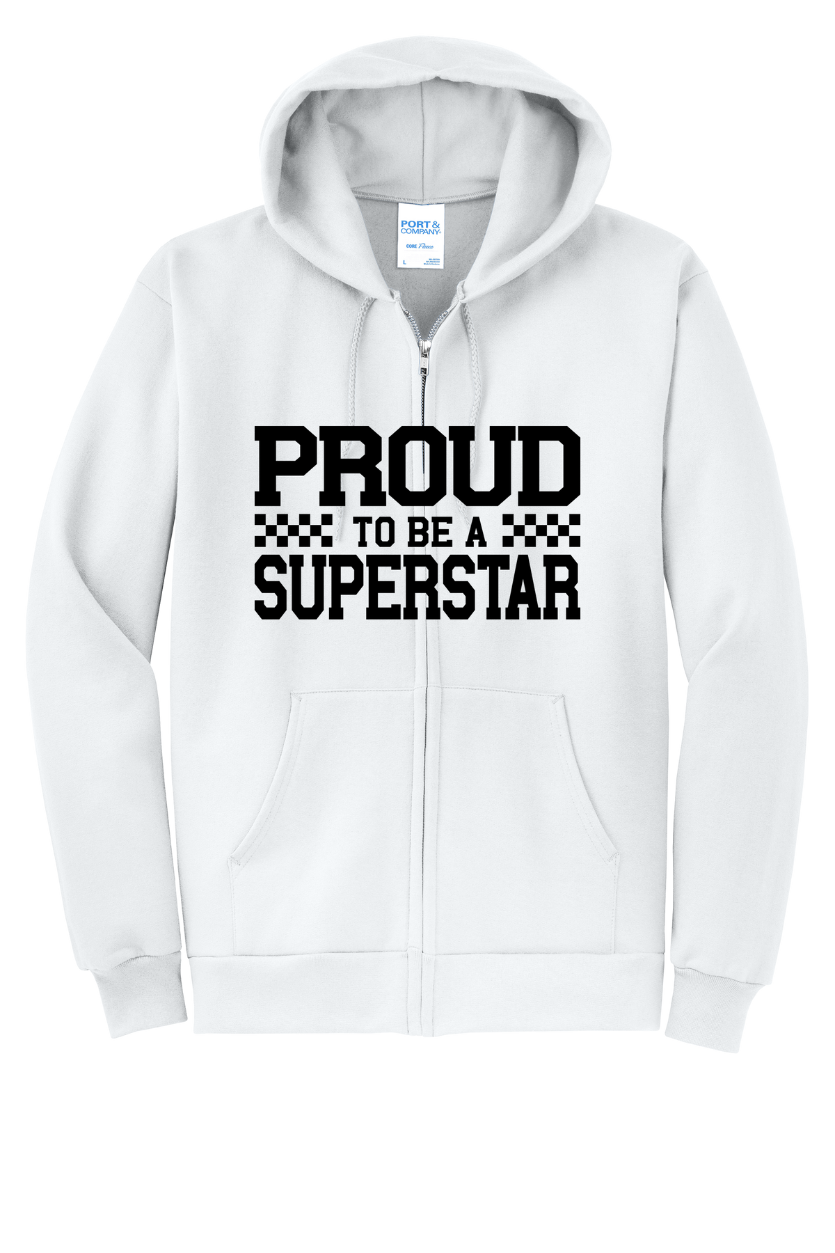 SuperSTAR Proud - Adult Zip Hoodie - White