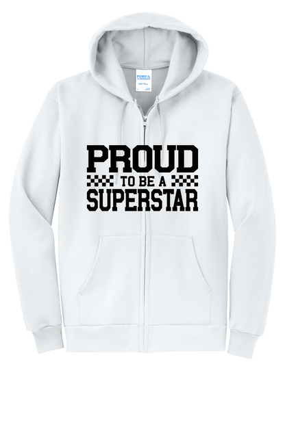 SuperSTAR Proud - Adult Zip Hoodie - White