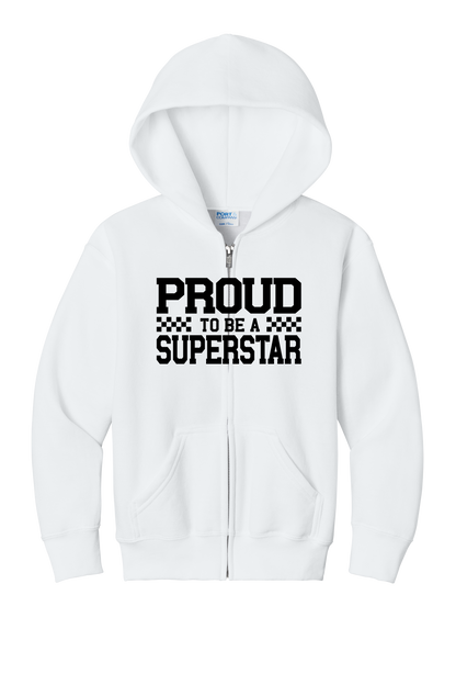 SuperSTAR Proud - Youth Zip Hoodie - White
