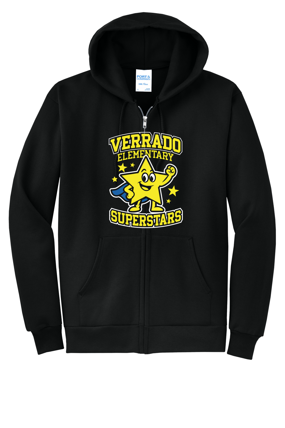 VibeStar - Adult Zip Hoodie - Black