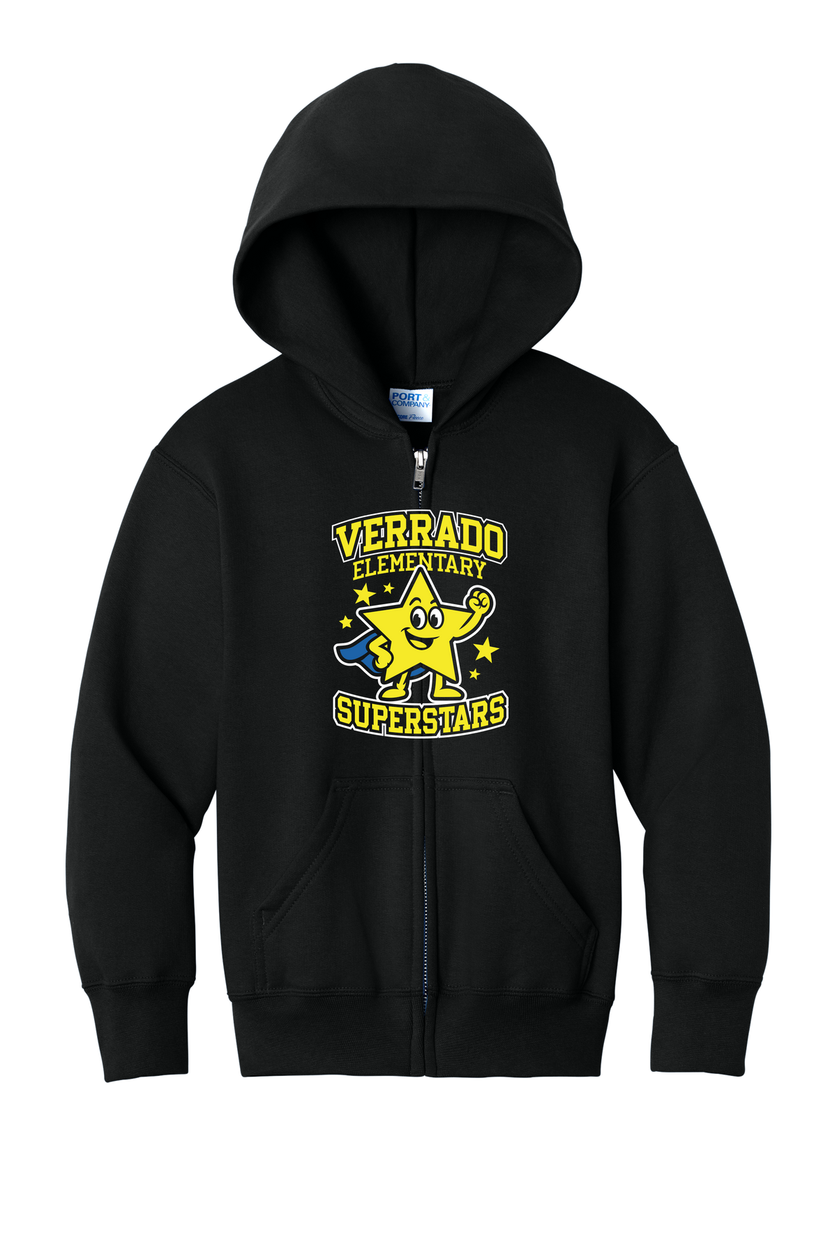 VibeStar - Youth Zip Hoodie - Black