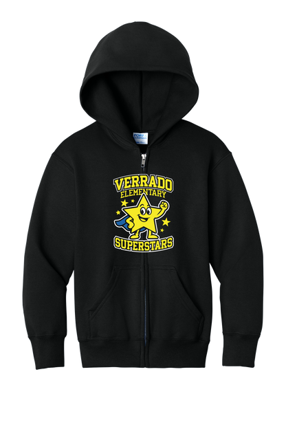 VibeStar - Youth Zip Hoodie - Black