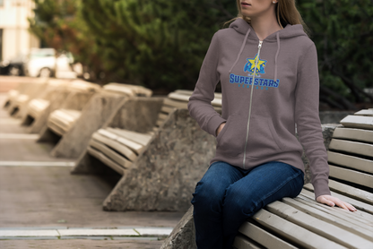 Sudadera con capucha y cremallera completa para adultos a cuadros