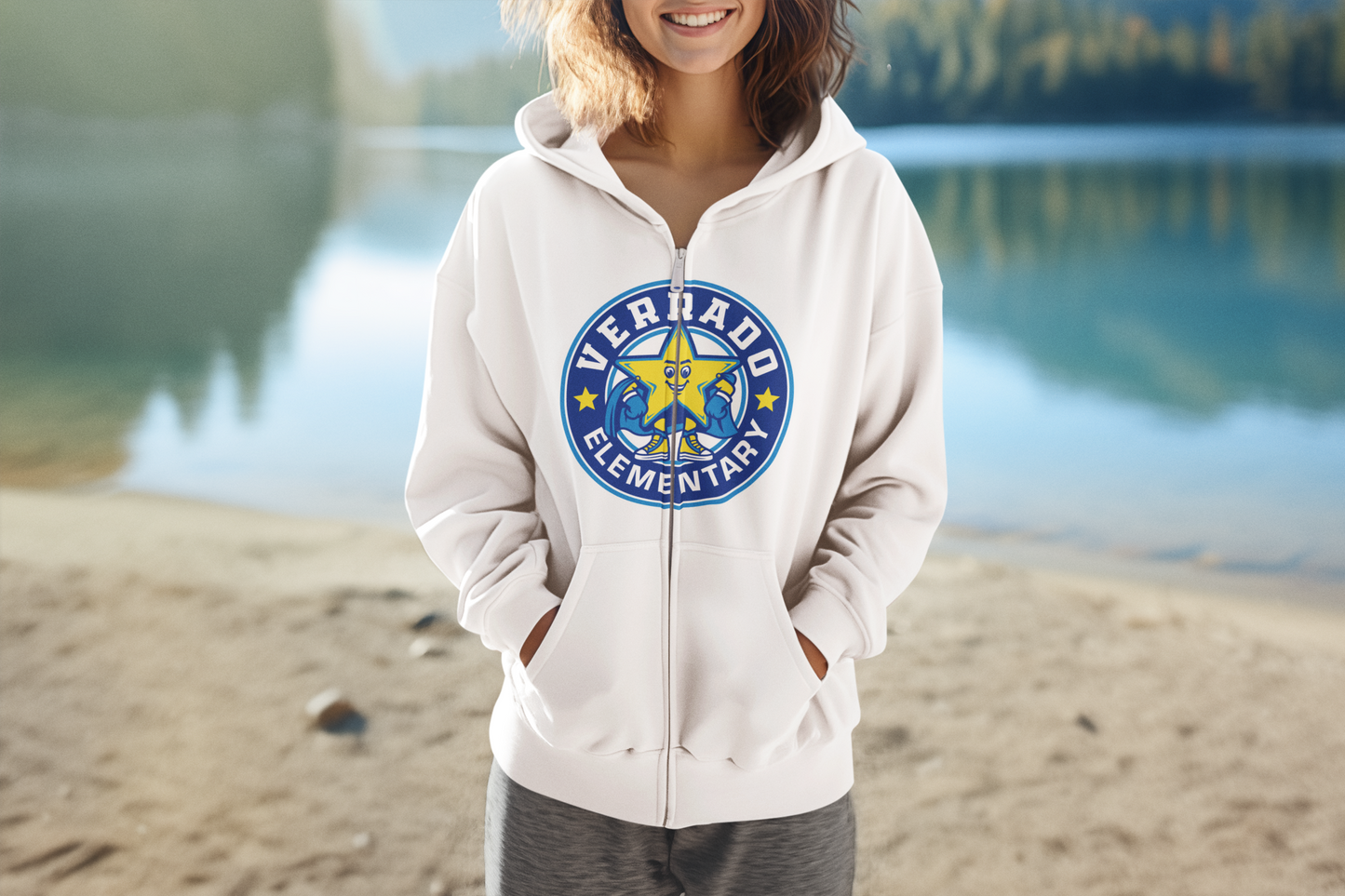 Sudadera con capucha y cremallera completa para adultos a cuadros