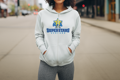 Sudadera con capucha y cremallera completa para adultos a cuadros